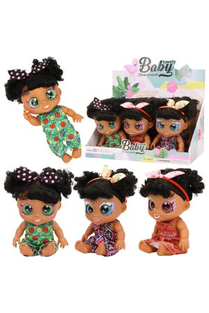 Cute Colorful Onesie Ribbon Bow Baby Doll Toy - 6 Pcs