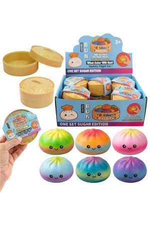 Ombre Dumpling Soft Slime Filled Squishy Blind Box - 12 Pcs