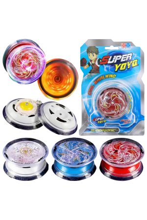 Cool Whirlwind Super LED Light-Up Yo-Yo Toy - 12 Pcs