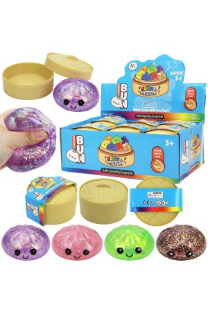 Glitter Maltose Putty Bao Bun Dumpling Squishy - 12 Pcs
