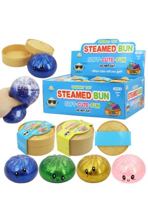Glitter Bao Bun Dumpling Water Filled Squishy - 12 Pcs