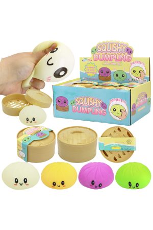 Solid Bao Bun Dumpling Gel Slime Filled Squishy - 12 Pcs