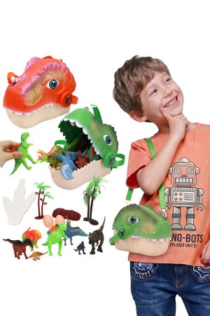 12-Piece Dinosaur Figurine Storage Carrier Bag - 6 Pcs