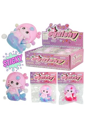 Mermaid Princess Glittered Jiggly Mochi Sticky Squishy