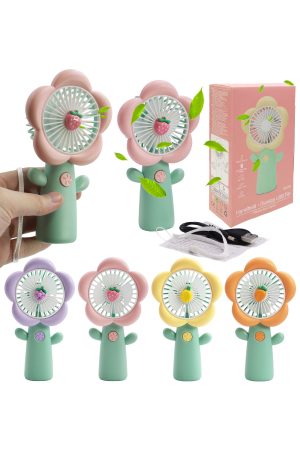 Flower Petal Fruit Pastel Handheld Electric Fan
