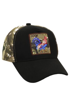 Rooster Merit Patch Two Tone Hunt Camouflage Baseball Cap