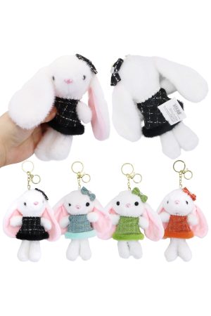 Posh Cute Bunny Rabbit Soft Fur Plush Doll Keychain