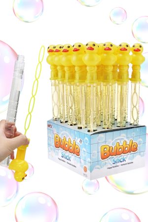 Yellow Rubber Duck 5-Emission Hole Bubble Wand - 20 Pcs