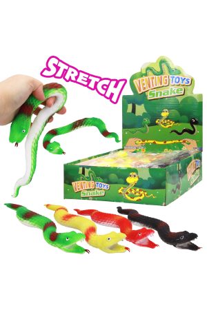 Color Snake Sand Filled Squishy - 12 Pcs