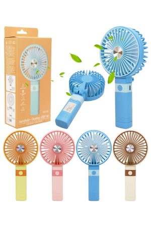 Colorful Handheld Portable Electric Fan - 12 Pcs