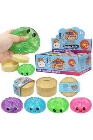 Glitter Maltose Putty Bao Bun Dumpling Squishy - 12 Pcs