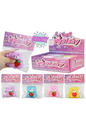 Hugging Colorful Teddy Bear Pom Pom Mochi Sticky Squishy
