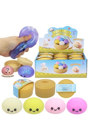 Dumpling Fluffy Slime Squishy Bao Bun Blind Box - 12 Pcs
