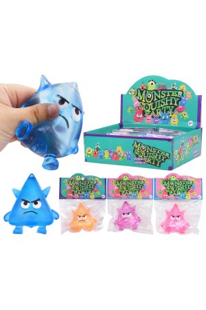 Angry Triangle Monster Maltose Putty Filled Squishy Bag