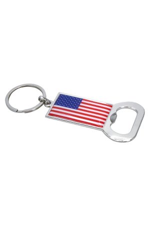 American Flag Rectangular Bottle Opener Key Chain