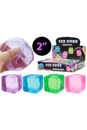 Colorful Clear Cube Thick Maltose Putty Filled Squishy