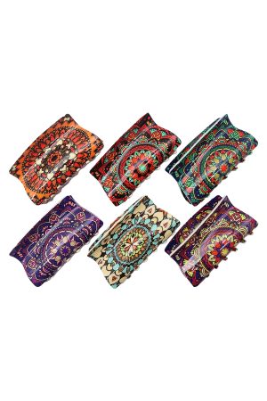Boho Mandala Glossy Rectangular Hair Claw
