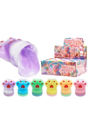 Animal Paw Colorful Gel Slime Jar