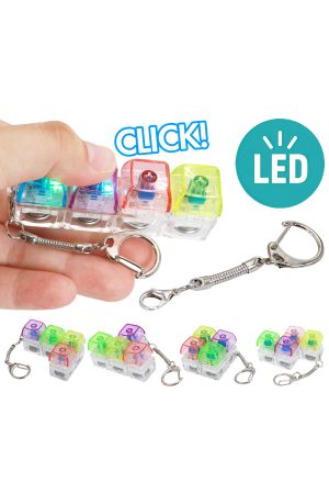 Clicky Keyboard LED Light-Up Keycap Fidget Keychain