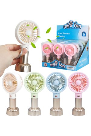 Pastel Metallic Handheld Tabletop Electric Fan