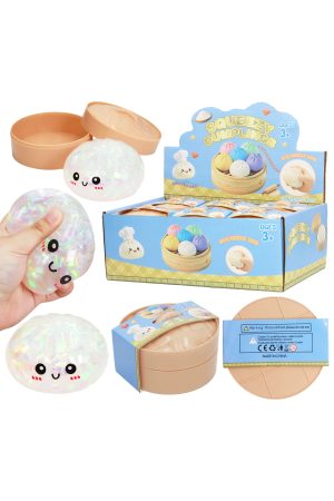 Glitter Bao Bun Dumpling Jelly Slime Squishy - DISCLAIMER