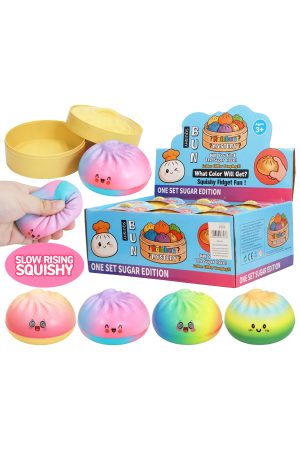 Cute Pastel Ombre Bao Bun Dumpling Slow Rising Foam Squishy