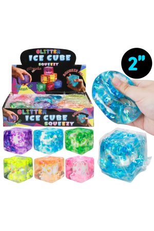 Flakey Glitter Cube Maltose Putty Filled Squishy - OPP Bag