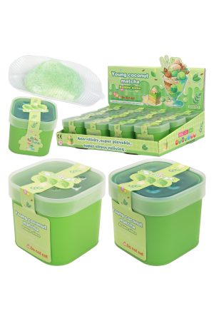 Coconut Matcha Green Gel Slime Jar