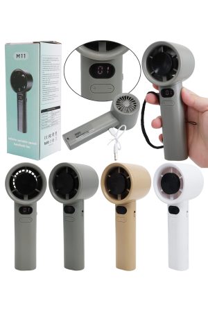 Compact Handheld Tabletop Electric Fan w/ Digital Display