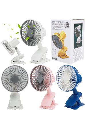 Tilt Rotate Adjustable Matte Clip-On Tabletop Desk Fan