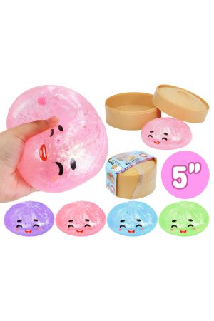Jumbo Glittery Slime FIlled Dumpling Squishy - 5 Inch