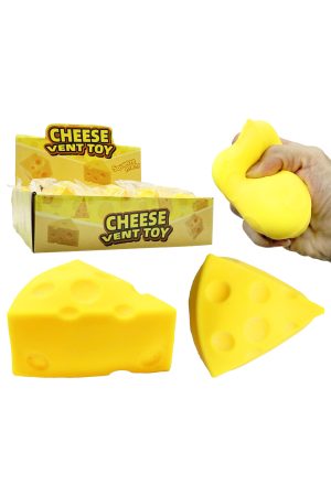 Yellow Cheese Fluffy Slime Filled Squishy Toy - 3 Inch
