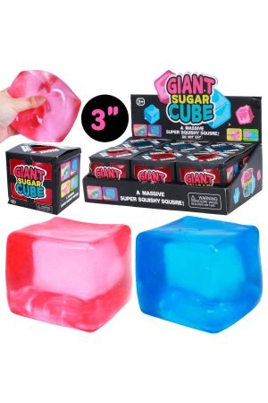JUMBO Solid Clear Cube Maltose Putty Filled Squishy
