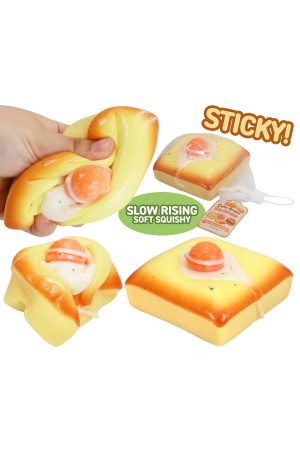 Egg Bread Pastry Sticky Slow Rising Scented Foam Squishy