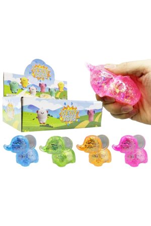 Baby Elephant Glittery Maltose Thick Putty Filled Squishy