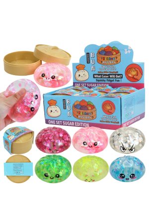 Flake Glitter Maltose Putty Bao Bun Dumpling Squishy Toy