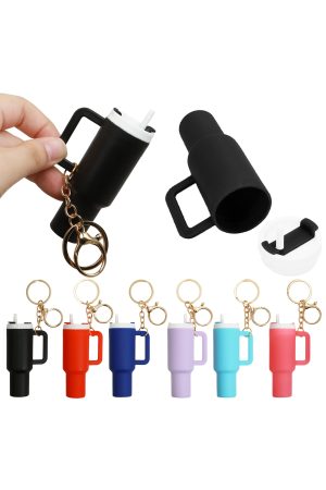 Vibrant Colorful Tumbler Cup Key Chain