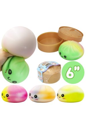 JUMBO Colorful Ombre Dumpling Slime Filled Squishy - 6 Inch