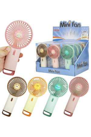 Floral Animal Light-Up Compact Handheld Hook Electric Fan