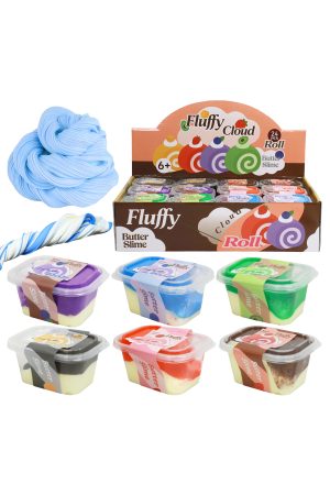 Pastel Two-Tone Soft Butter Matte Slime Cup - 24 Count