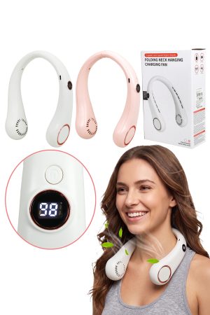 Adjustable Neckband Electrical Fan / Digital Display