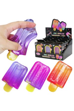 Jelly Popsicle Two-Tone Sticky Jiggly Mochi Squishy - 12 Pcs