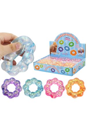 Bubble Donut Glitter Maltose Putty Filled Squishy Bracelet