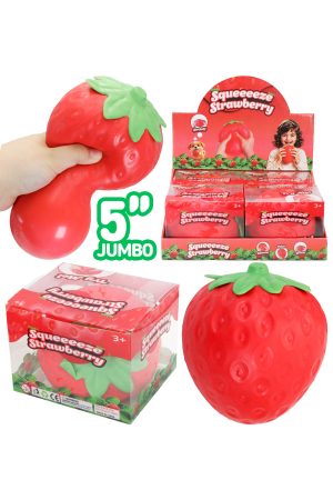 JUMBO 5 Inch Strawberry Slime Filled Squishy - PVC Box
