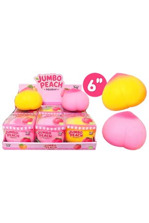 JUMBO Peach Slime Filled TPR Squishy w/ Display Box