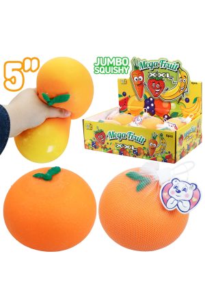 BIG Slime Filled Orange Fruit Squishy - 6 Pcs