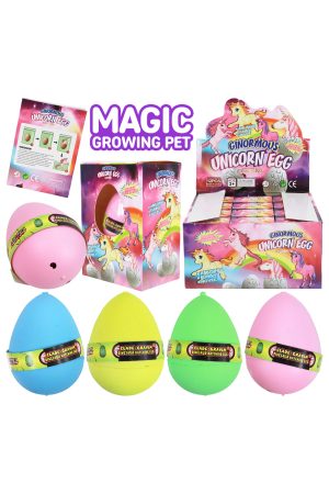 Pastel Unicorn Egg Water Growing Hatching Toy