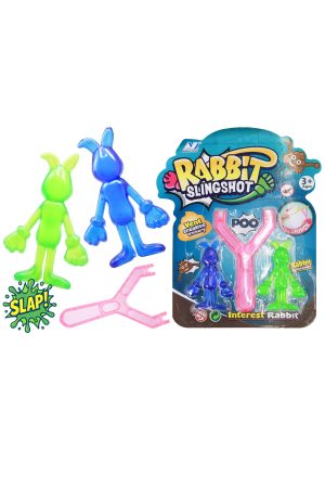 Funny Silly Rabbit Sticky Slap Slingshot Toy Set