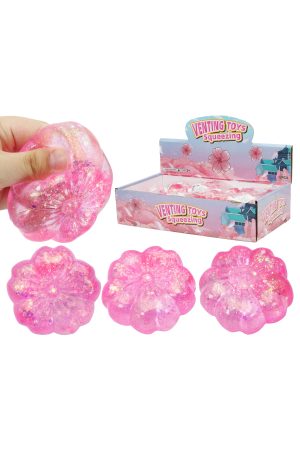 Cherry Blossom Glittery Maltose Putty Filled Squishy Toy