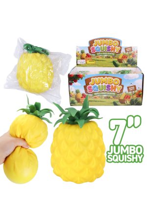 JUMBO 7 Inch Pineapple Fluffy Slime Filled Squishy Toy